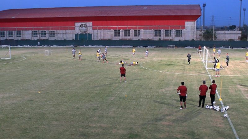 سوپرگل رامین رضاییان در تمرینات فولاد