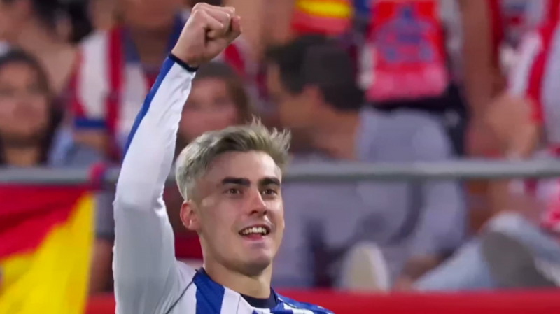 گل اول رئال سوسیداد به اتلتیکومادرید (بارنتزا)