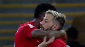 گل اول شباب الاهلی به بوریرام (گل به خودی)