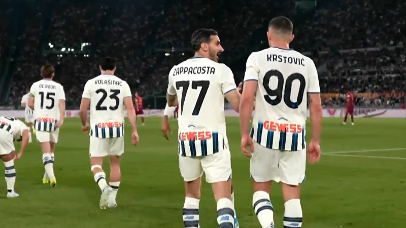 گل اول آتالانتا به آاس رم (کرستوویچ)