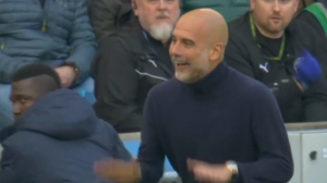 واکنش جالب گواردیولا لب خط!