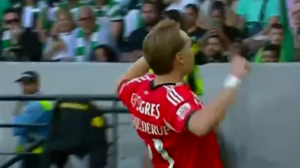 گل اول بنفیکا به اسپورتینگ توسط شلدروپ