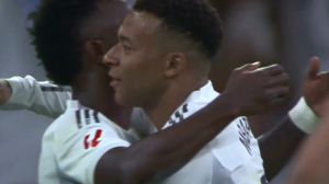 گل اول رئال مادرید به آلاوس توسط امباپه