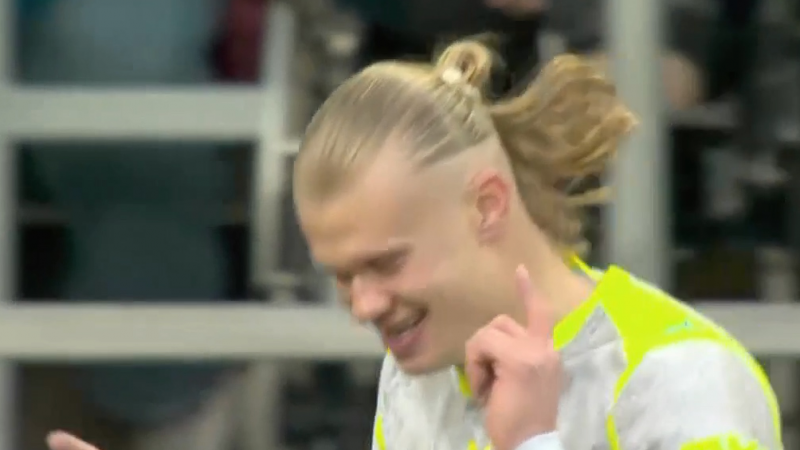 گل اول منچسترسیتی به برنلی توسط هالند 