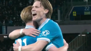 گل سوم ناپولی به کرمونزه (دی بروینه)