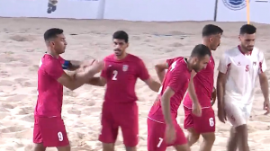 گل پنجم ایران به فلسطین توسط شیرمحمدی