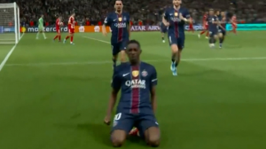 گل سوم پاری سن ژرمن به بایرن توسط دمبله 