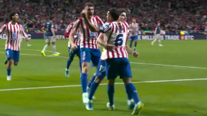 گل اول اتلتیکومادرید به آرسنال (آلوارز)