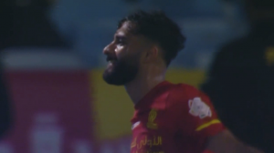 گل اول القادسیه به النصر توسط ابو الشمات