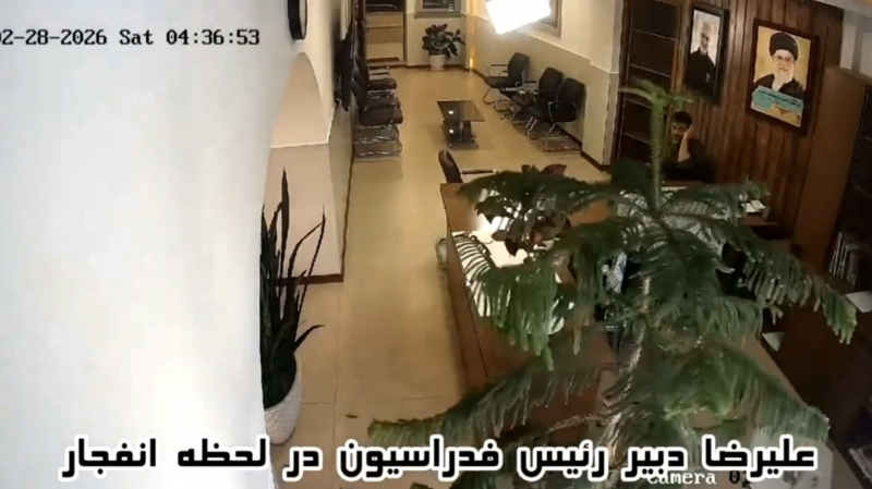 تصاویر دوربین مداربسته خانه کشتی هنگام حمله تجاوزکارانه دشمن