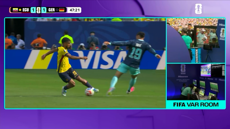 پنالتی آلمان مقابل اکوادور توسط VAR رد شد