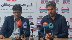 نشست خبری مدارایی سرمربی تیم فوتبال ساحلی فولاد هرمزگان