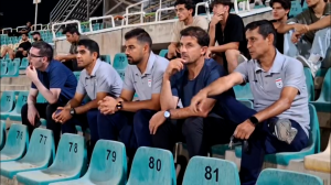 قاسم حدادی فر تماشاگر دیدار دوستانه سپاهان - گل‌گهر