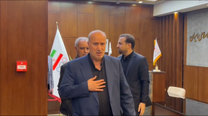 ورود تاج به‌محل قرعه‌کشی لیگ آزادگان