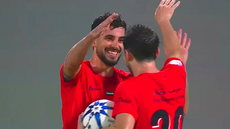 گل اول شباب الاهلی به خورفکان (سعید عزت اللهی)