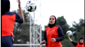 فرشته کریمی در تمرینات تیم پرسپولیس