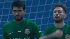 پاس گل رضا غندی پور، گل اول شباب الاهلی به حتا