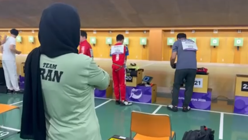 لحظاتی از رقابت ملی‌پوشان تیراندازی تپانچه