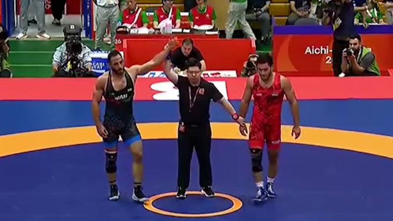 کسب مدال طلا وزن 97 kg توسط امیرعلی آذرپیرا 