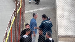 حضور مجتبی جباری در ورزشگاه کارگران 